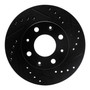 DFC Brake Rotor - Drilled and Slotted - Black 633-59005R