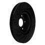 DFC Brake Rotor - Drilled and Slotted - Black 633-54281L