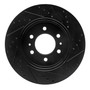 DFC Brake Rotor - Drilled and Slotted - Black 633-54215L