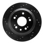 DFC Brake Rotor - Drilled and Slotted - Black 633-58022L