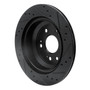 DFC Brake Rotor - Drilled and Slotted - Black 633-58022L