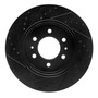 DFC Brake Rotor - Drilled and Slotted - Black 633-54215R