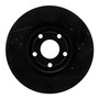 DFC Brake Rotor - Drilled and Slotted - Black 633-54281R