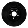 DFC Brake Rotor - Drilled and Slotted - Black 633-54281R