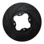 DFC Brake Rotor - Drilled and Slotted - Black 633-59020L