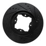 DFC Brake Rotor - Drilled and Slotted - Black 633-59020L
