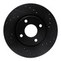 DFC Brake Rotor - Drilled and Slotted - Black 633-56017R