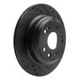 DFC Brake Rotor - Drilled and Slotted - Black 633-58022R