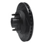 DFC Brake Rotor - Drilled and Slotted - Black 633-55000L