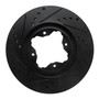 DFC Brake Rotor - Drilled and Slotted - Black 633-59020R