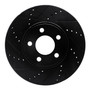 DFC Brake Rotor - Drilled and Slotted - Black 633-56019L