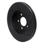 DFC Brake Rotor - Drilled and Slotted - Black 633-56019L