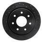 DFC Brake Rotor - Drilled and Slotted - Black 633-54218R