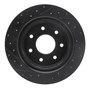 DFC Brake Rotor - Drilled and Slotted - Black 633-54218R