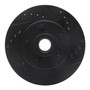 DFC Brake Rotor - Drilled and Slotted - Black 633-55000R