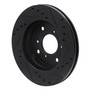 DFC Brake Rotor - Drilled and Slotted - Black 633-59023L