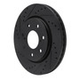 DFC Brake Rotor - Drilled and Slotted - Black 633-54219L