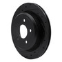DFC Brake Rotor - Drilled and Slotted - Black 633-56020L