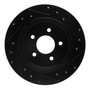 DFC Brake Rotor - Drilled and Slotted - Black 633-56020L