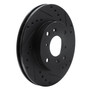 DFC Brake Rotor - Drilled and Slotted - Black 633-59023R