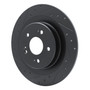 DFC Brake Rotor - Drilled and Slotted - Black 633-58036L