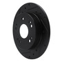 DFC Brake Rotor - Drilled and Slotted - Black 633-59024L