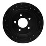 DFC Brake Rotor - Drilled and Slotted - Black 633-56020R