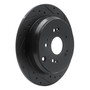 DFC Brake Rotor - Drilled and Slotted - Black 633-59048R