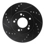 DFC Brake Rotor - Drilled and Slotted - Black 633-59040L