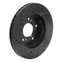 DFC Brake Rotor - Drilled and Slotted - Black 633-59040R