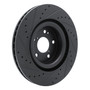 DFC Brake Rotor - Drilled and Slotted - Black 633-58037R