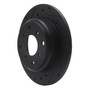 DFC Brake Rotor - Drilled and Slotted - Black 633-58002L
