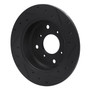 DFC Brake Rotor - Drilled and Slotted - Black 633-58002L