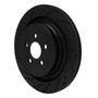 DFC Brake Rotor - Drilled and Slotted - Black 633-55010L