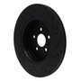 DFC Brake Rotor - Drilled and Slotted - Black 633-55010L