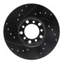DFC Brake Rotor - Drilled and Slotted - Black 633-63006R