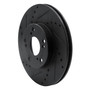 DFC Brake Rotor - Drilled and Slotted - Black 633-59042L