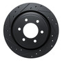 DFC Brake Rotor - Drilled and Slotted - Black 633-54289L