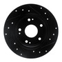DFC Brake Rotor - Drilled and Slotted - Black 633-59059L
