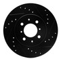 DFC Brake Rotor - Drilled and Slotted - Black 633-59016R