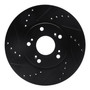 DFC Brake Rotor - Drilled and Slotted - Black 633-59034L