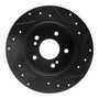 DFC Brake Rotor - Drilled and Slotted - Black 633-63013L