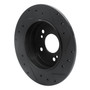 DFC Brake Rotor - Drilled and Slotted - Black 633-63013L