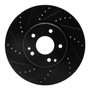 DFC Brake Rotor - Drilled and Slotted - Black 633-63048L