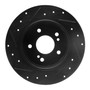 DFC Brake Rotor - Drilled and Slotted - Black 633-63013R