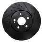 DFC Brake Rotor - Drilled and Slotted - Black 633-63186R