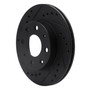 DFC Brake Rotor - Drilled and Slotted - Black 633-59005L