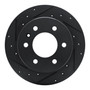 DFC Brake Rotor - Drilled and Slotted - Black 633-63174L