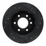 DFC Brake Rotor - Drilled and Slotted - Black 633-63174L