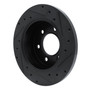 DFC Brake Rotor - Drilled and Slotted - Black 633-63174L